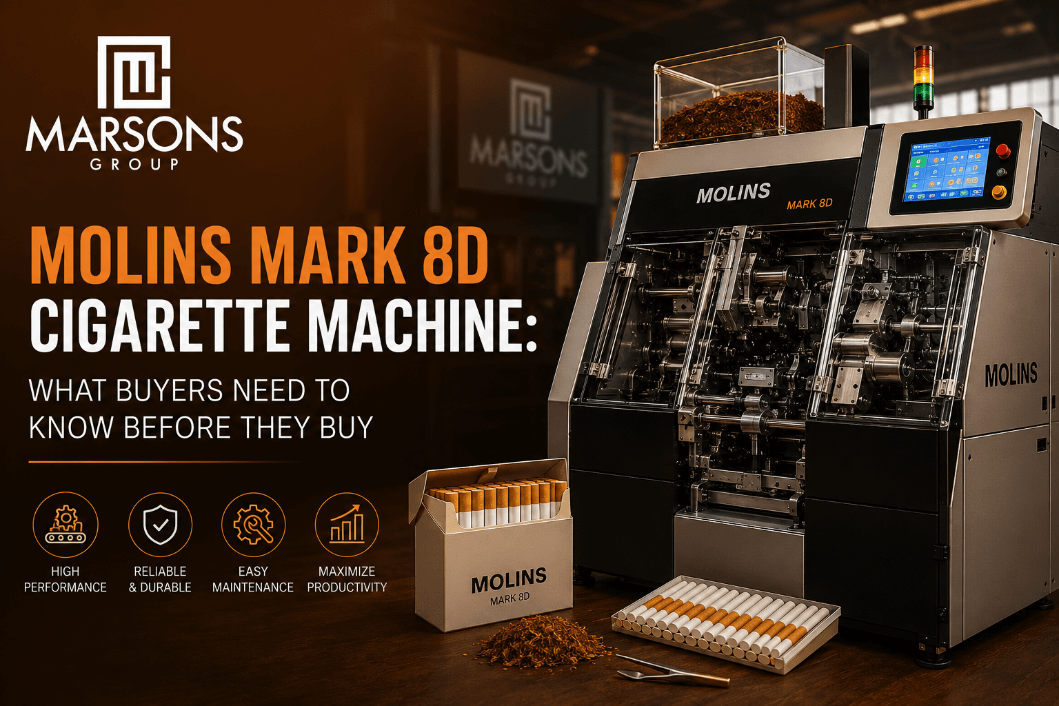 Molins Mark 8D Cigarette Machine: What Buyers Need to Know Before They Buy